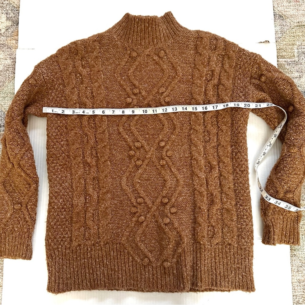 Heartloom Rust Hazel Pom Pom Bobble Mockneck Sweater Small - Picture 7 of 11